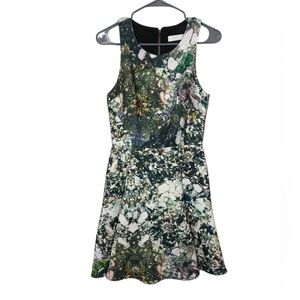 Hunter Bell Flare Geode Crystal Print Dress Size 6